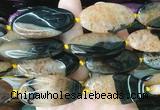 OVBS43 15 inches 20*40mm oval Agate gemstone beads wholesale