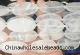 OVBS60 15 inches 20*40mm oval white crystal gemstone beads wholesale