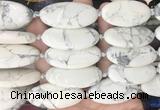 OVBS63 15 inches 20*40mm oval white howlite gemstone beads wholesale