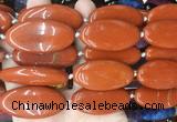 OVBS66 15 inches 20*40mm oval red jasper gemstone beads wholesale
