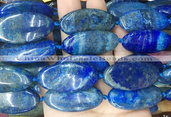 OVBS69 15 inches 20*40mm oval lapis lazuli gemstone beads wholesale