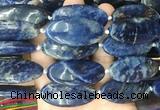 OVBS70 15 inches 20*40mm oval sodalite gemstone beads wholesale