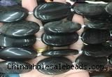 OVBS80 15 inches 20*40mm oval silver obsidian gemstone beads wholesale