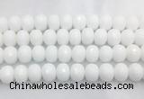 PBBS02 15 inches 13*18mm faceted rondelle white porcelain beads wholesale
