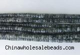 RBBS03 15 inches 2*4mm heishi black labradorite gemstone beads