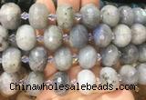 RBBS21 15 inches 13*18mm faceted rondelle labradorite gemstone beads