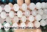 RBBS34 15 inches 13*18mm faceted rondelle rose quartz gemstone beads