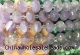 RBBS37 15 inches 13*18mm faceted rondelle lavender amethyst gemstone beads
