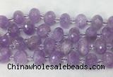 RBBS38 15 inches 13*18mm faceted rondelle lavender amethyst beads wholesale