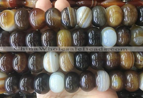 RBBS41 15 inches 14*20mm rondelle banded agate beads wholesale