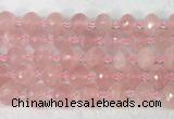 RBBS44 15 inches 13*18mm faceted rondelle rose quartz beads wholesale