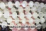 RBBS45 15 inches 13*18mm faceted rondelle lemon quartz beads wholesale