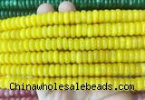 RBBS88 15 inches 4*10mm rondelle candy jade gemstone beads wholesale