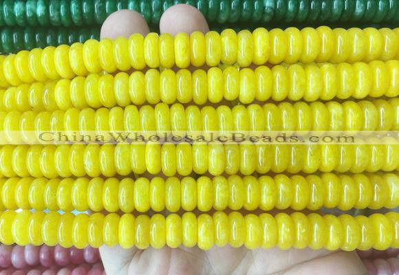 RBBS88 15 inches 4*10mm rondelle candy jade gemstone beads wholesale