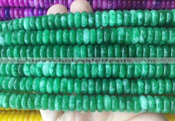RBBS89 15 inches 4*10mm rondelle candy jade gemstone beads wholesale
