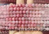 RDBS01 15 inches 6mm round pink rhodonite gemstone beads wholesale