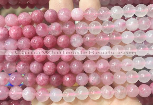 RDBS02 15 inches 8mm round pink rhodonite gemstone beads wholesale
