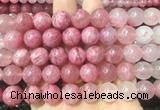 RDBS04 15 inches 12mm round pink rhodonite gemstone beads wholesale