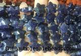 RGBS61 15 inches 14mm faceted star blue goldstone beads wholesale