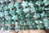 RGBS65 15 inches 14mm faceted star Qinghai jade beads wholesale