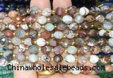 RIBS48 15 inches 6*8mm faceted rice Mexican crazy lace agate beads wholesale