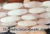 RIBS56 15 inches 14*40mm rice rose quartz gemstone beads wholesale