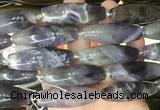 RIBS57 15 inches 14*40mm rice dogtooth amethyst gemstone beads wholesale