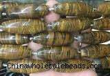 RIBS60 15 inches 14*40mm rice iron tiger gemstone beads wholesale