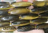 RIBS61 15 inches 14*40mm rice yellow tiger eye gemstone beads wholesale