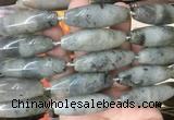 RIBS62 15 inches 14*40mm rice labradorite gemstone beads wholesale