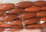 RIBS63 15 inches 14*40mm rice red jasper gemstone beads wholesale