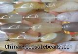 RIBS80 15 inches 13*40mm rice agate gemstone beads wholesale