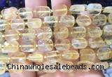 RTBS06 15 inches 8*10mm faceted rectangle citrine beads wholesale
