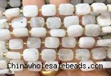 RTBS20 15 inches 8*10mm faceted rectangle white moonstone beads wholesale