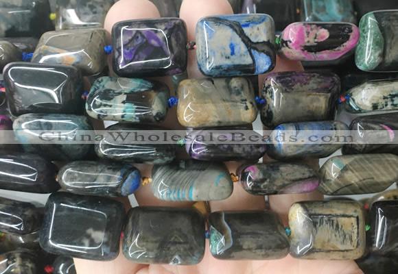 RTBS30 15 inches 15*20mm rectangle Agate gemstone beads wholesale