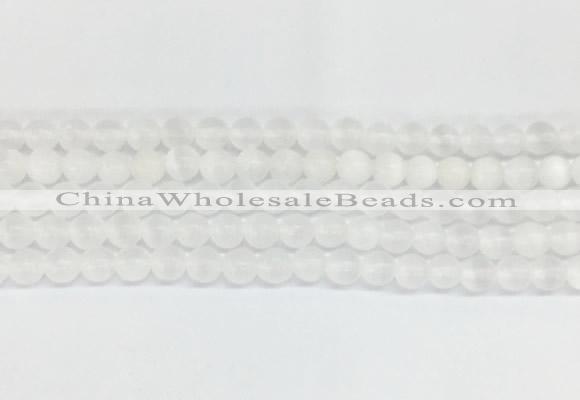 SEBS01 15 inches 6mm round selenite gemstone beads wholesale