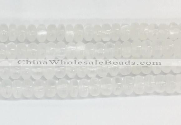 SEBS10 15 inches 6*10mm round selenite gemstone beads wholesale