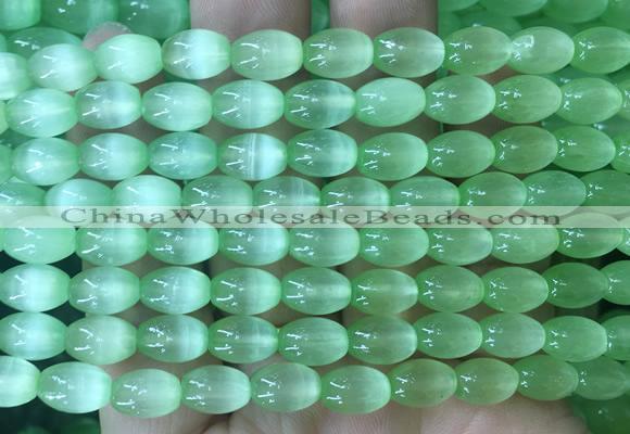 SEBS100 15 inches 6*9mm rice selenite gemstone beads wholesale