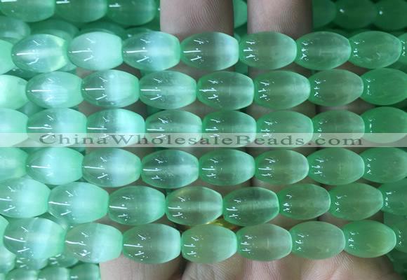 SEBS108 15 inches 8*12mm rice selenite gemstone beads wholesale