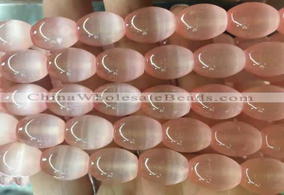 SEBS117 15 inches 10*14mm rice selenite gemstone beads wholesale