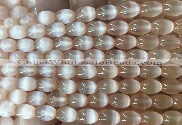 SEBS123 15 inches 6*9mm rice selenite gemstone beads wholesale