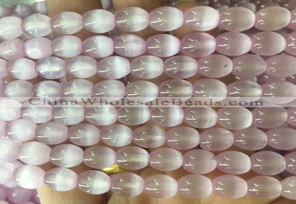 SEBS131 15 inches 6*9mm rice selenite gemstone beads wholesale