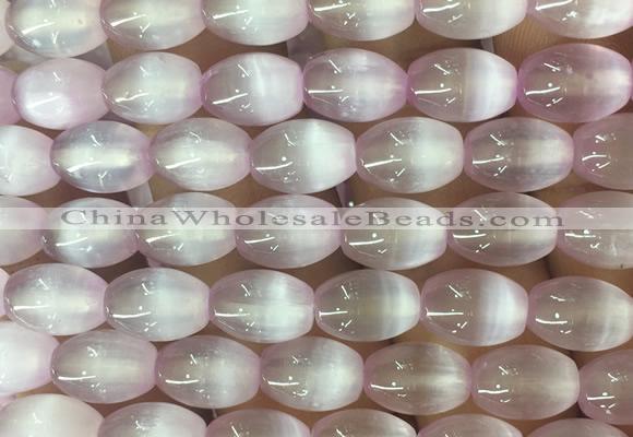 SEBS133 15 inches 10*14mm rice selenite gemstone beads wholesale