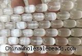 SEBS138 15 inches 8*12mm drum selenite gemstone beads wholesale