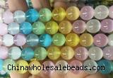 SEBS142 15 inches 10mm round colorful selenite gemstone beads wholesale