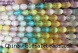 SEBS143 15 inches 6*9mm rice colorful selenite gemstone beads wholesale