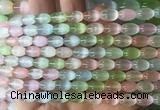 SEBS150 15 inches 6*9mm rice colorful selenite gemstone beads wholesale