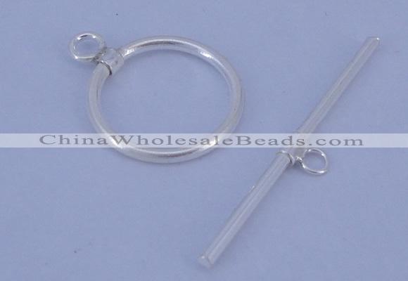 SSC02 5pcs 16mm donut 925 sterling silver toggle clasps