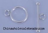 SSC03 5pcs 10mm donut 925 sterling silver toggle clasps