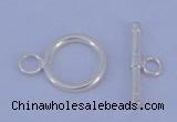 SSC10 5pcs 12mm donut 925 sterling silver toggle clasps